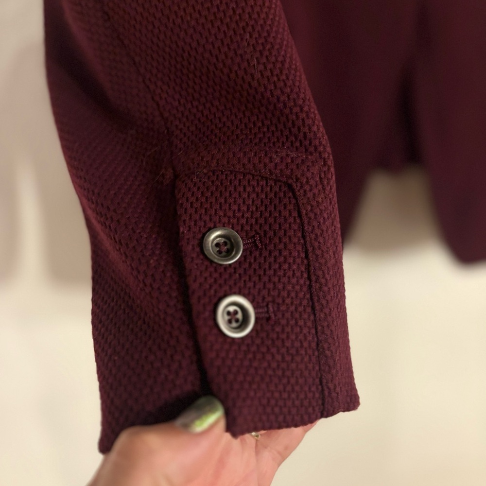 Lane Bryant Wine Red Single-Button Blazer - Picture 6 of 9